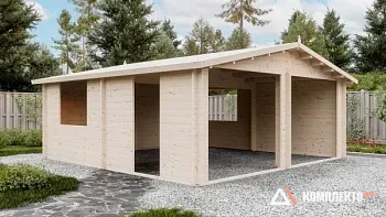 Гараж 32 - брус 44 мм (комплектация Стандарт)