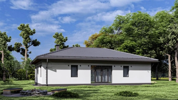 Проект одноэтажного дома «ТОМИРА» (комплектация: Теплый контур)